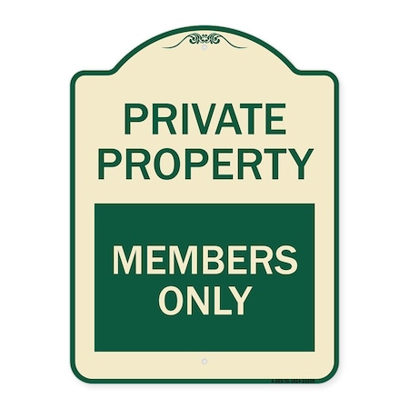 Signmission Private Parking Members Only Heavy-Gauge Aluminum Architectural Sign A-DES-TG-1824-23255